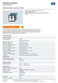 Thumbnail of document Data Sheet - 8146/1000-C958 Cable end Box